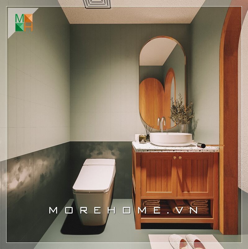 Mẫu thiết kế nhà vệ sinh có diện tích nhỏ nhưng đầy đủ tiện nghi cho nhà phố, chung cư, biệt thự, quán cafe phong cách hiện đại